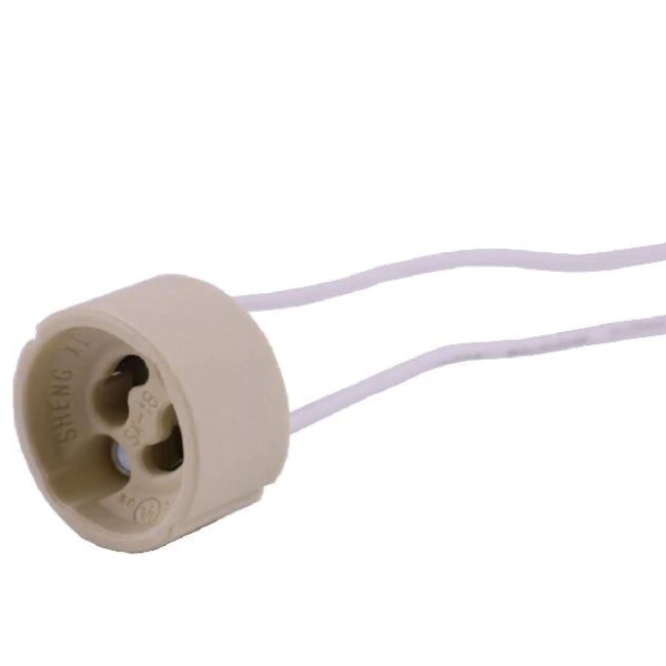 ILEEDear Portalamparas gu10, cable de 0,75mm² 15CM/150MM, base de cerámica  GU10 para bombilla GU10, 0-250V, 2A, Conector Para casquillos para